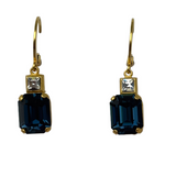 Emerald Cut Gemstone Drop Earring