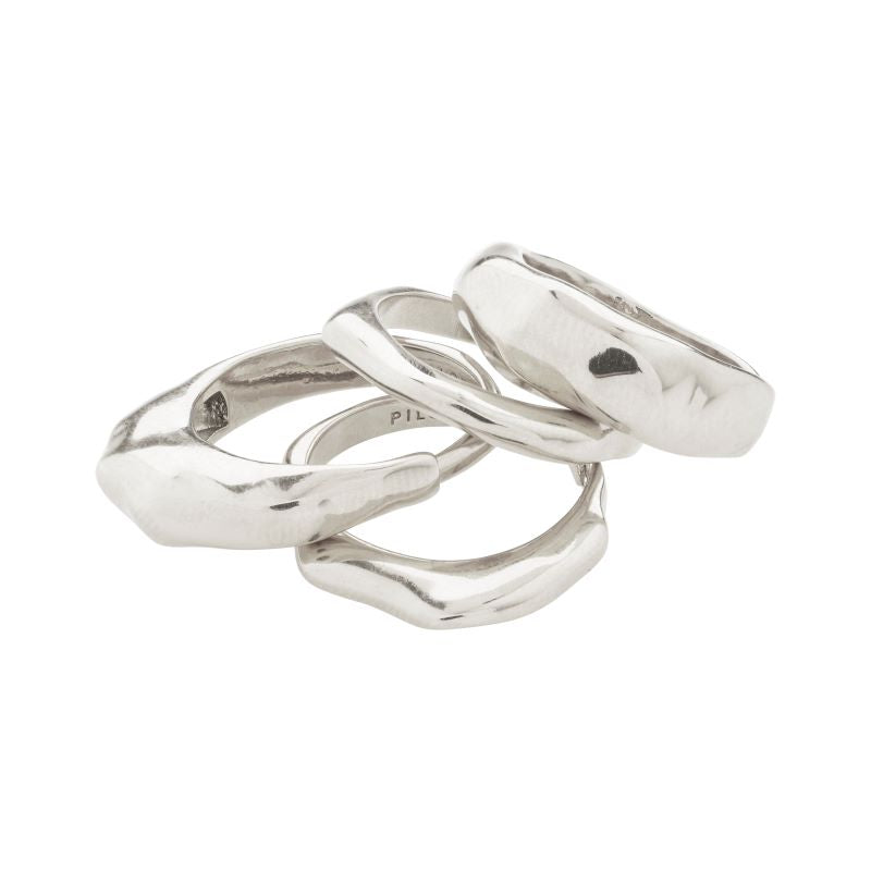 pilgrim asher silver 4 in 1 ring set