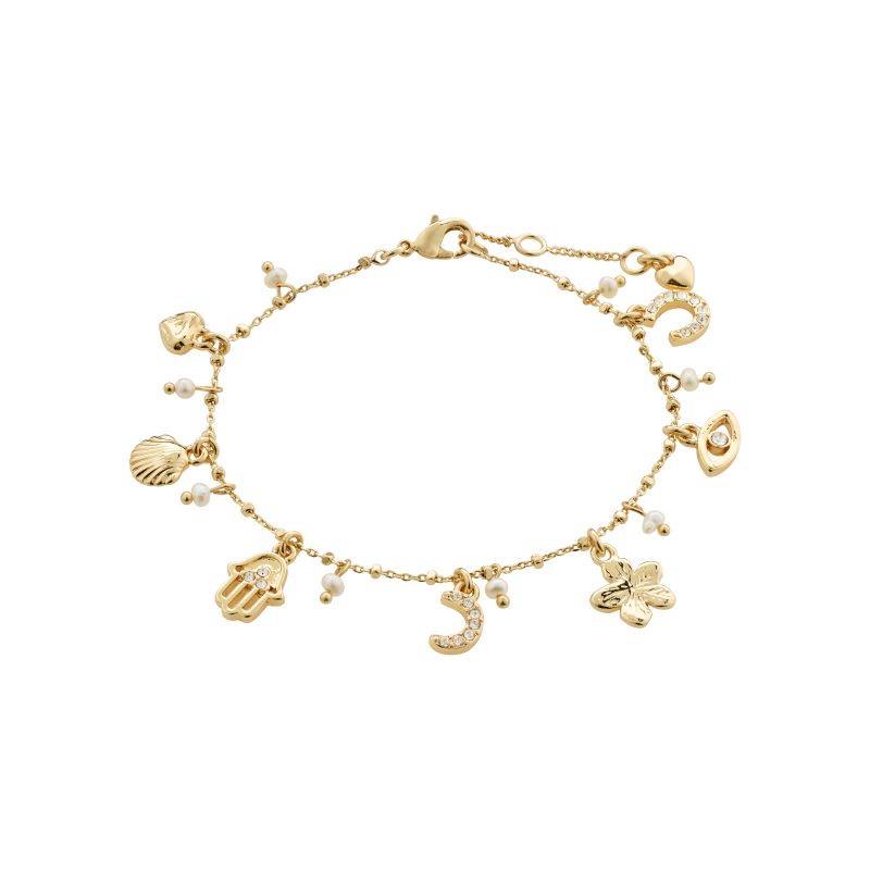 pilgrim prucence gold charm bracelet
