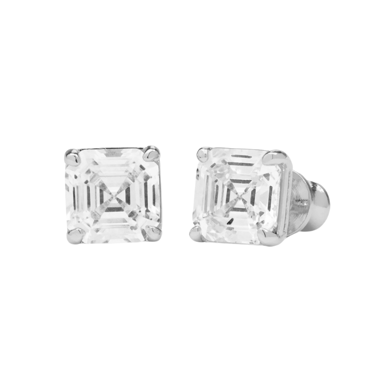 melinda maria silver queen 8mm stud earring