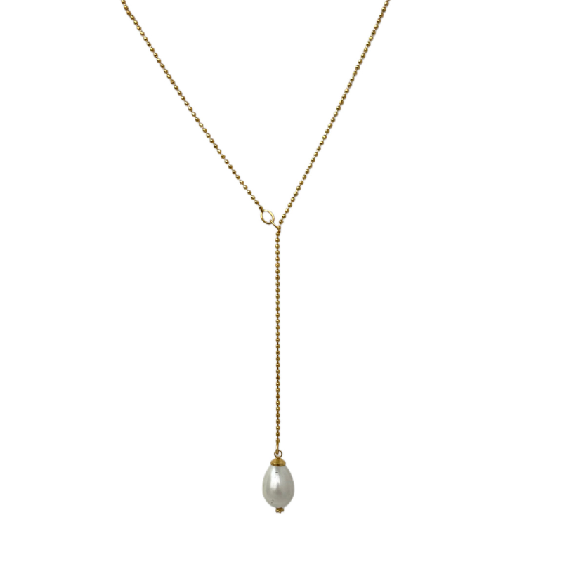 eneida franca stone drop necklace pearl