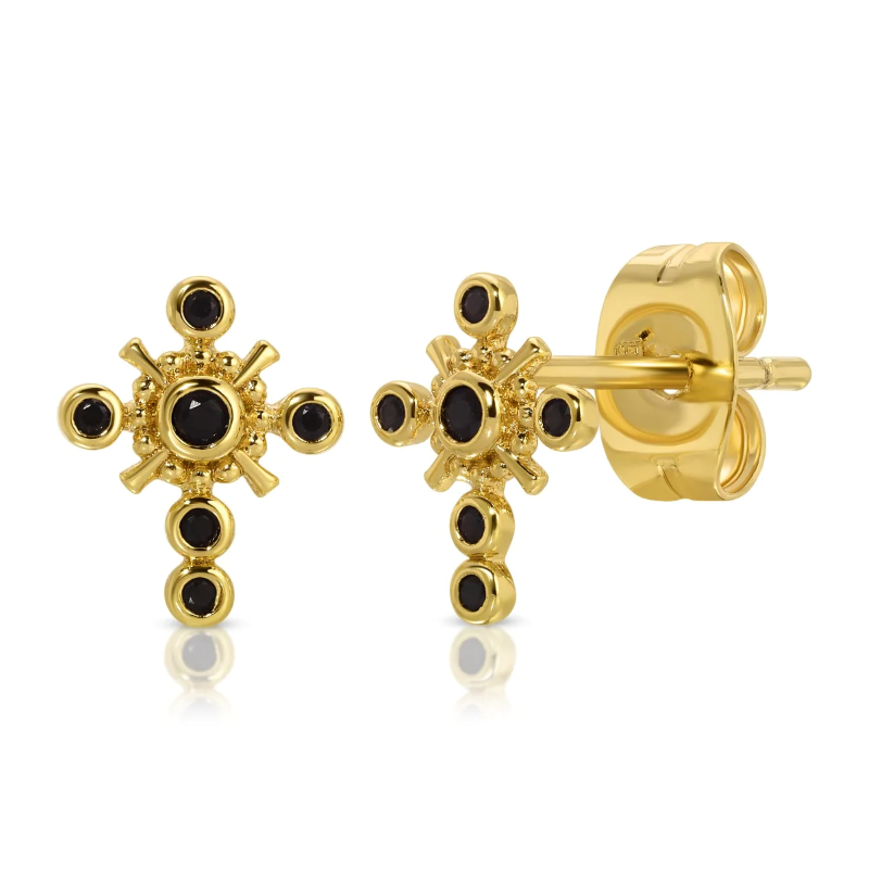 Gothic Cross Stud Earring