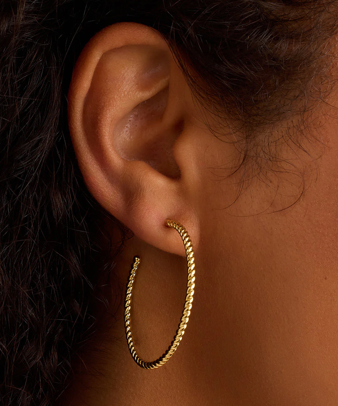 gorjana crew gold large hoop earring