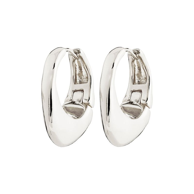 pilgrim dune silver hoop earring