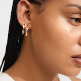 pilgrim dawn gold hoop earring