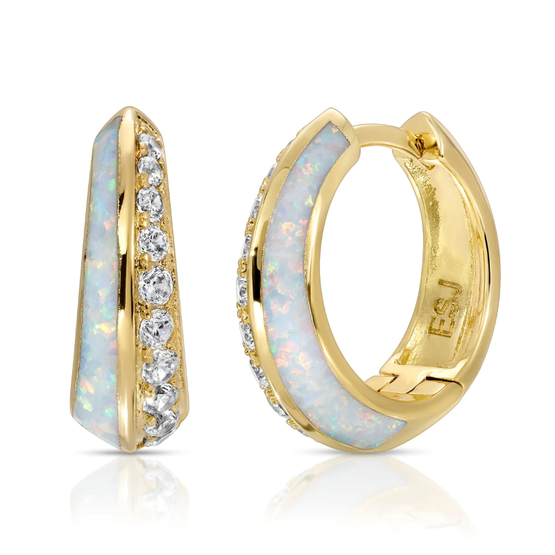 elizabeth stone gold opal daze huggie