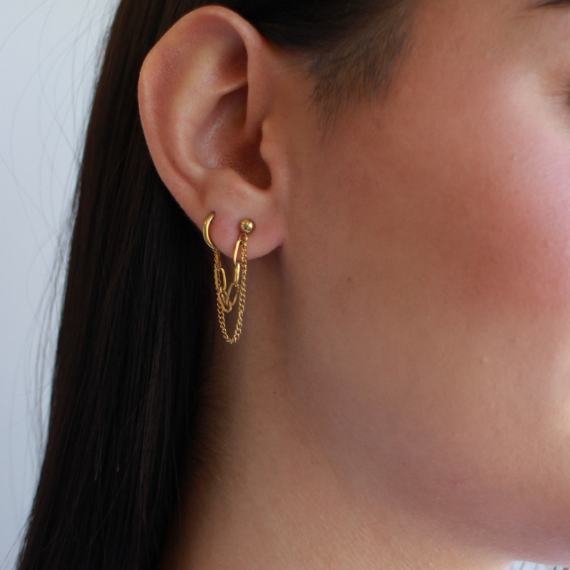 aahana madrid gold chain earring