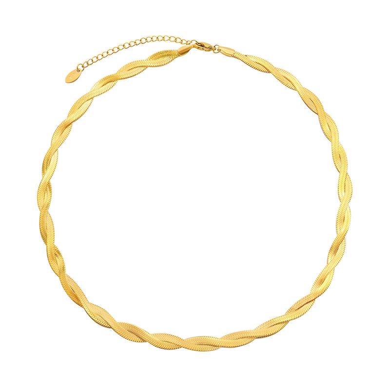 aahana mallorca twisted gold necklace
