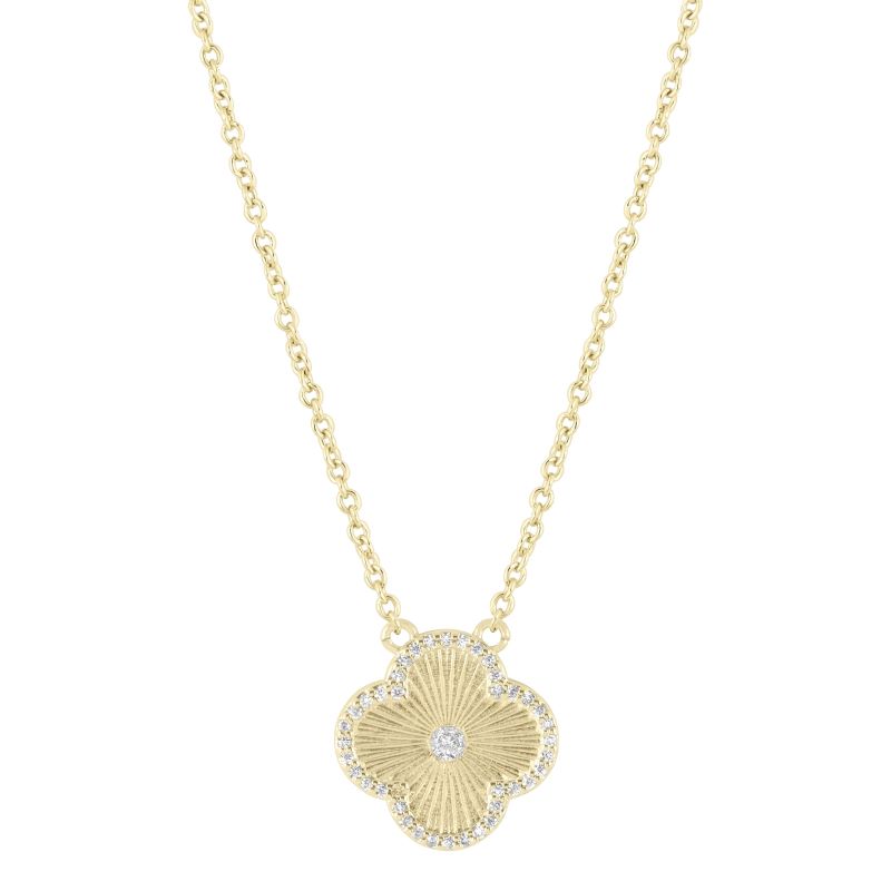 electric picks icon gold cz necklace
