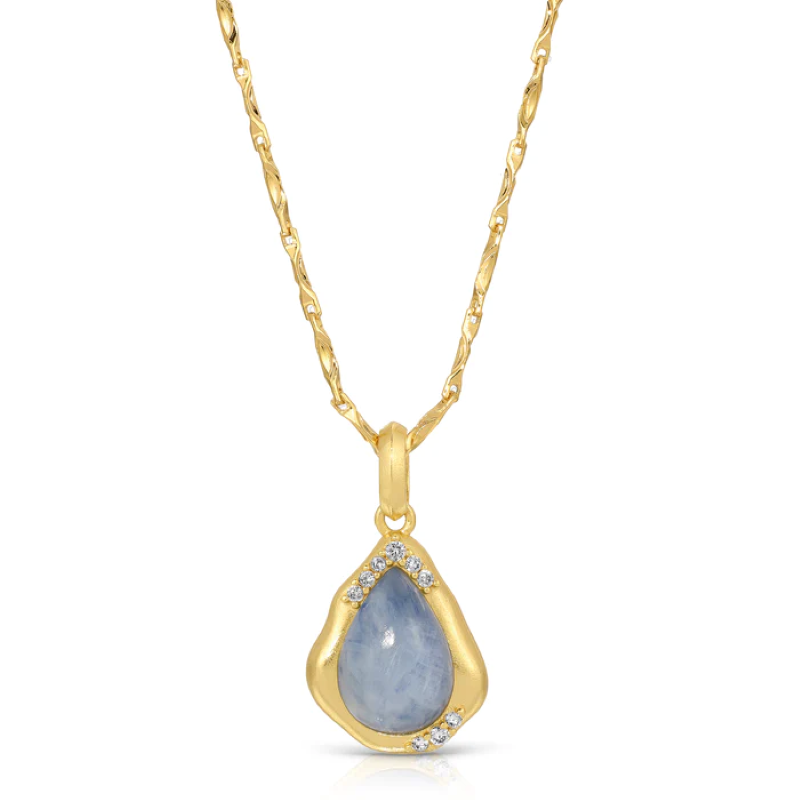 joy dravecky luster pendant gold kyanite necklace