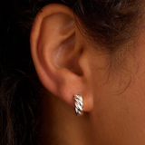 gorjana crew silver helium huggie earring