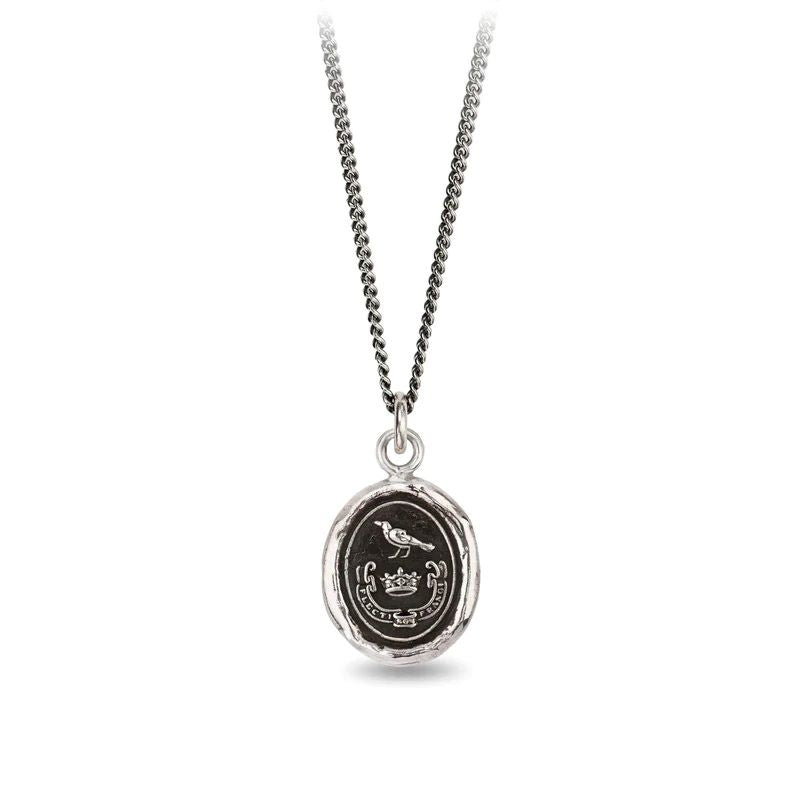 pyrhha silver talisman unbreakable necklace raven 