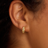 gorjana crew gold helium huggie earring