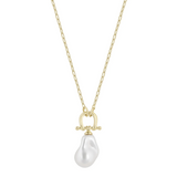 electric picks pearl girl gold necklace