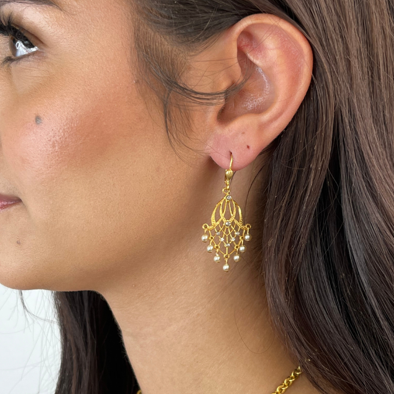 Delicate Gold Chandelier Earring