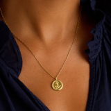 gorjana anchor gold coin necklace