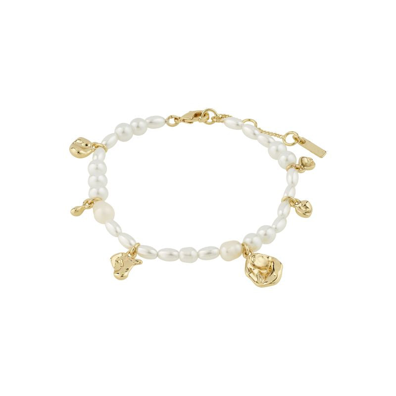 pilgrim gold intent pearl bracelet