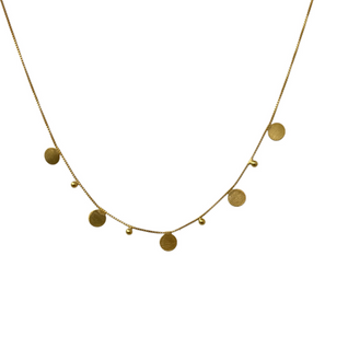 eneida franca dainty 4 disc gold necklace