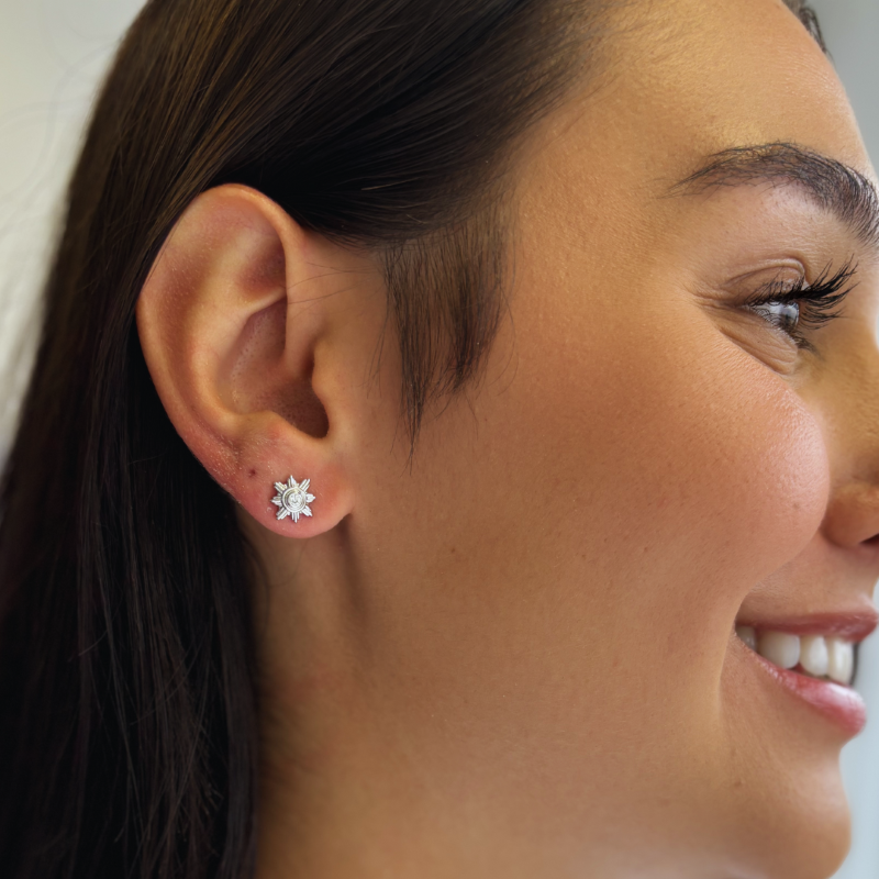 elizabeth stone supernova silver stud earring