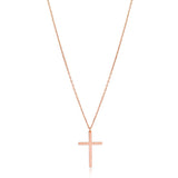 theia fine gold cross pendant necklace