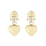 electric picks tyra gold heart earring
