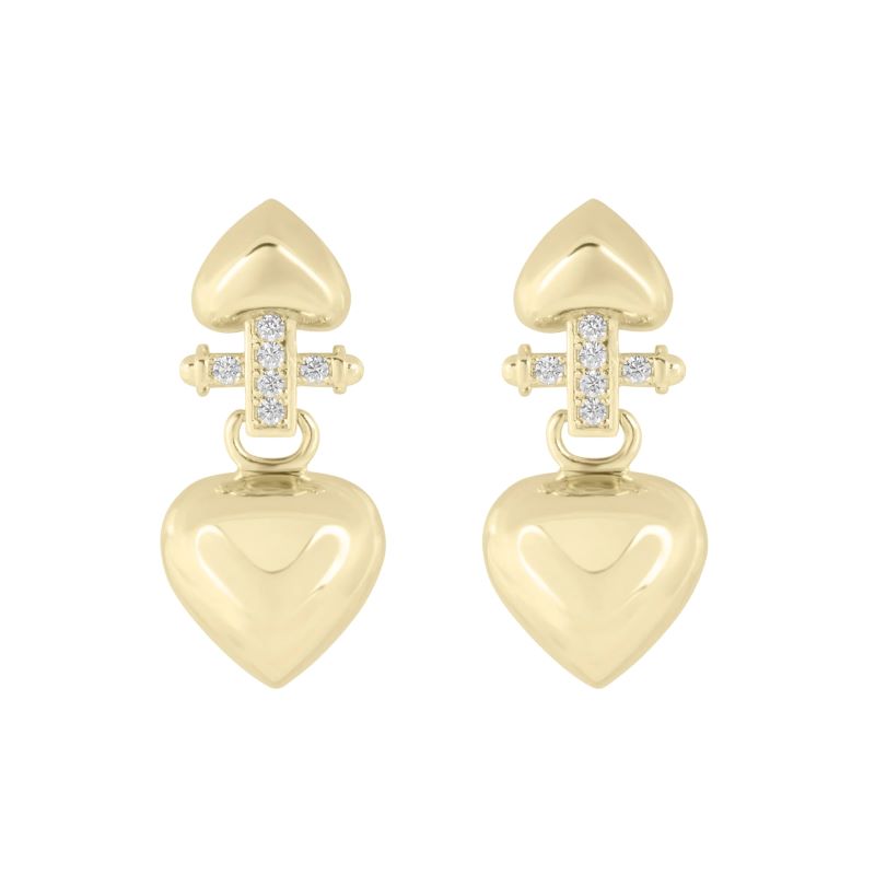 electric picks tyra gold heart earring
