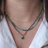 machu picchu turquoise beaded simple necklace prima