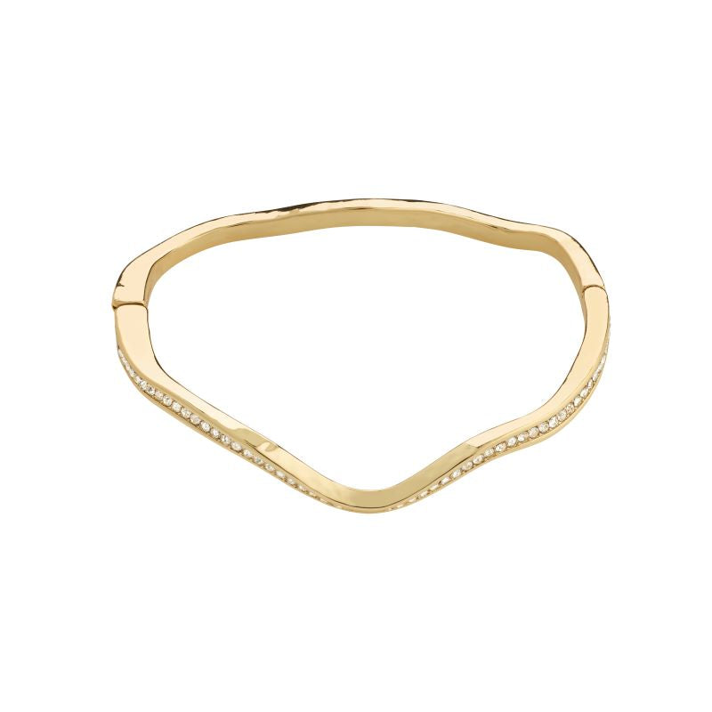 pilgrim true gold wavy bangle bracelet