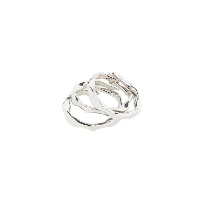 pilgrim wyatt silver ring set