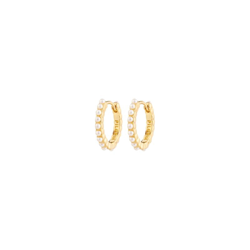 pilgrim kalia gold pearl hoop earring