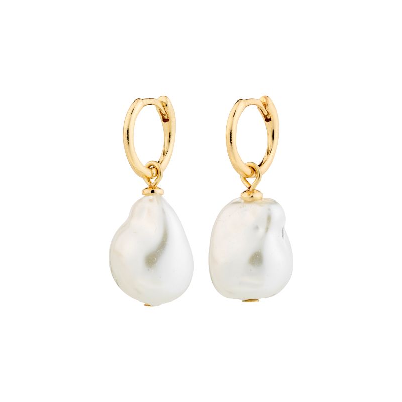 pilgrim sky gold pearl earring