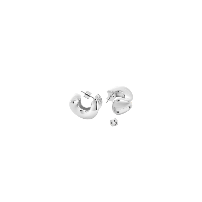 jenny bird doune silver chunky hoop earring