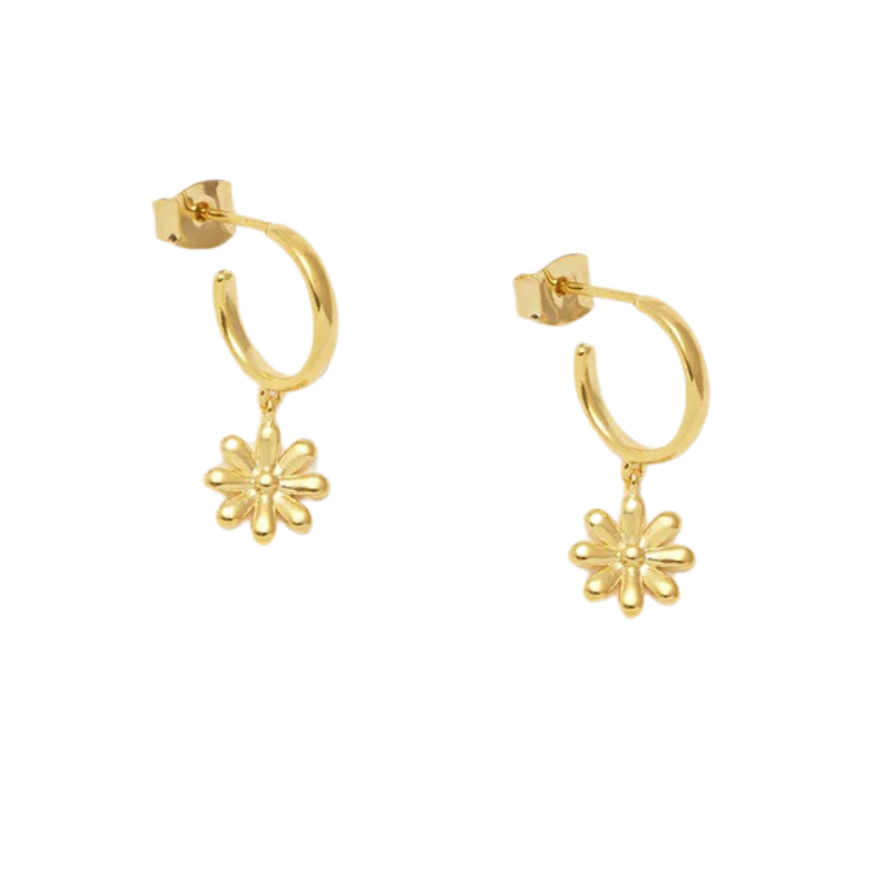 estella bartlett daisy gold hoop earring