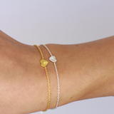 tashi delicate gold heart bracelet