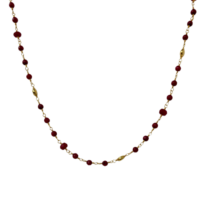 eneida franca fancy rondels balls gold ruby jade necklace