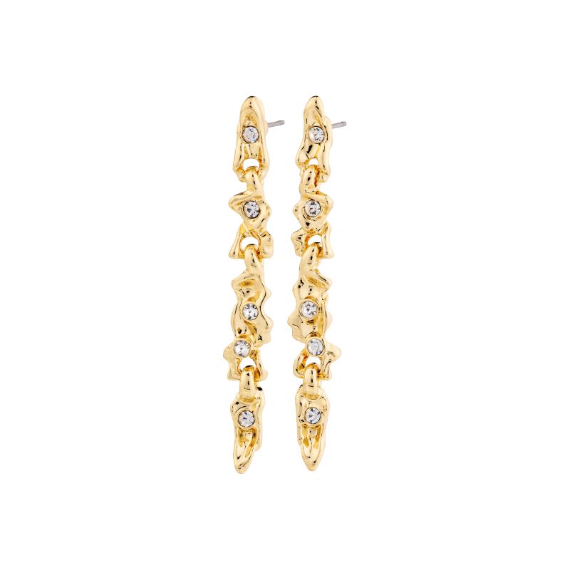 pilgrim sunset gold crystal earring