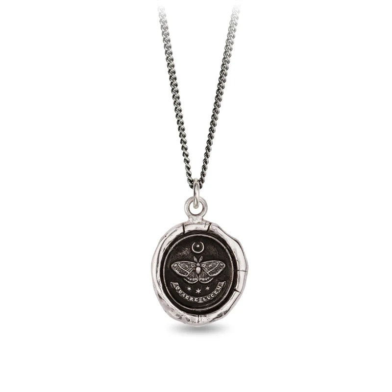 pyrrha silver talisman seek the light necklace