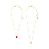 pilgrim maeve gold two piece necklace set