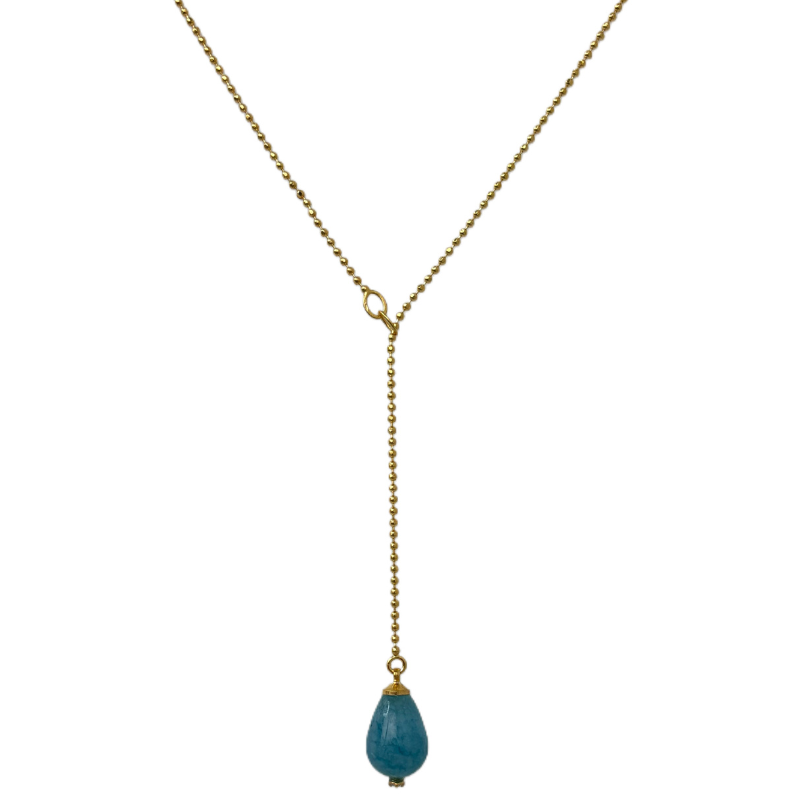 eneida franca stone drop necklace angelite