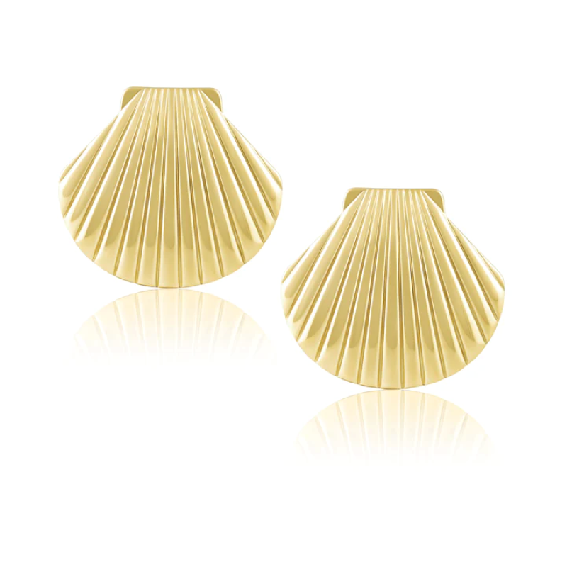 sahira shelly gold stud earring