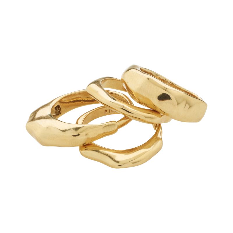 pilgrim asher gold 4 in 1 ring set