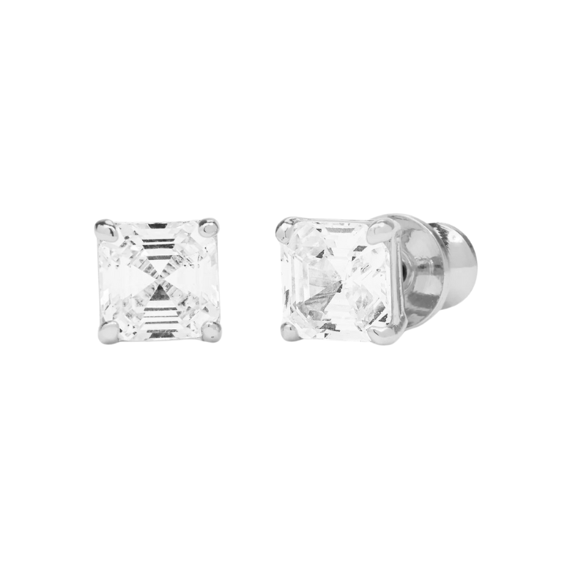 melinda maria silver queen 6mm stud earring