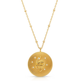 elizabeth stone gold mystic serpent eye pendant
