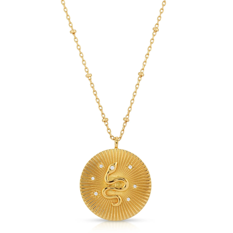 elizabeth stone gold mystic serpent eye pendant
