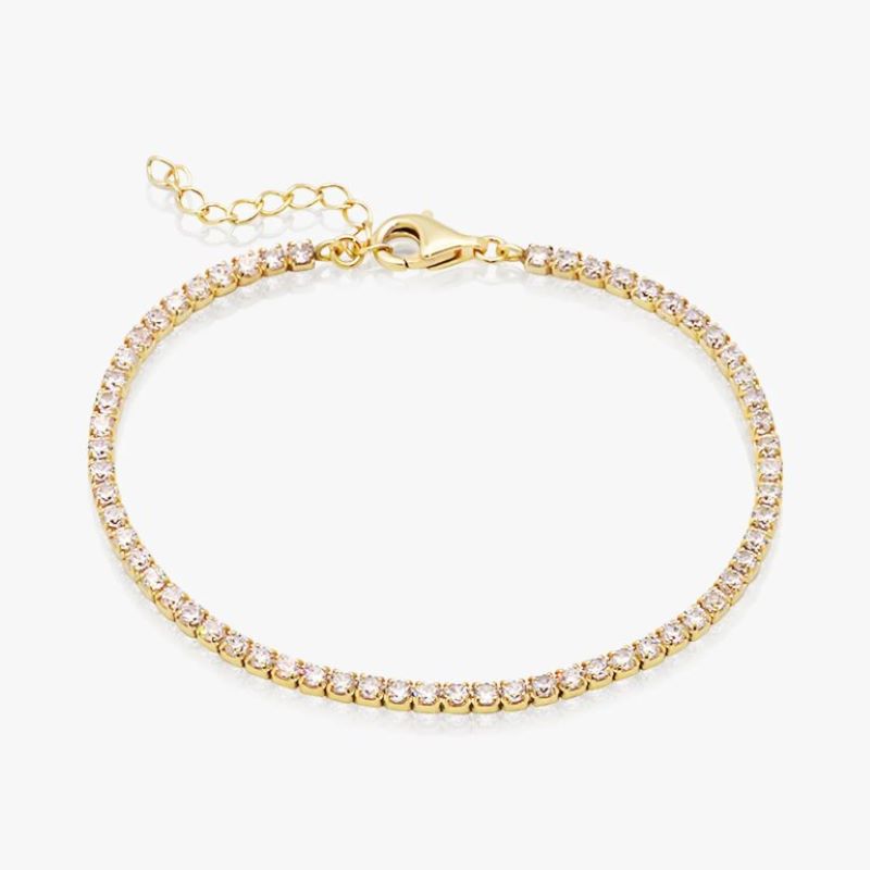 prima gold cz tennis bracelet
