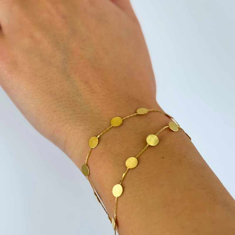 eneida franca multi disc dainty bracelet