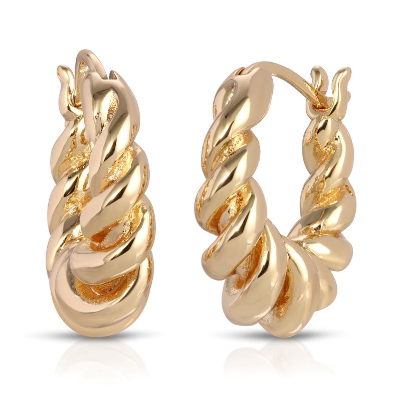 leeada flora gold hoop earring