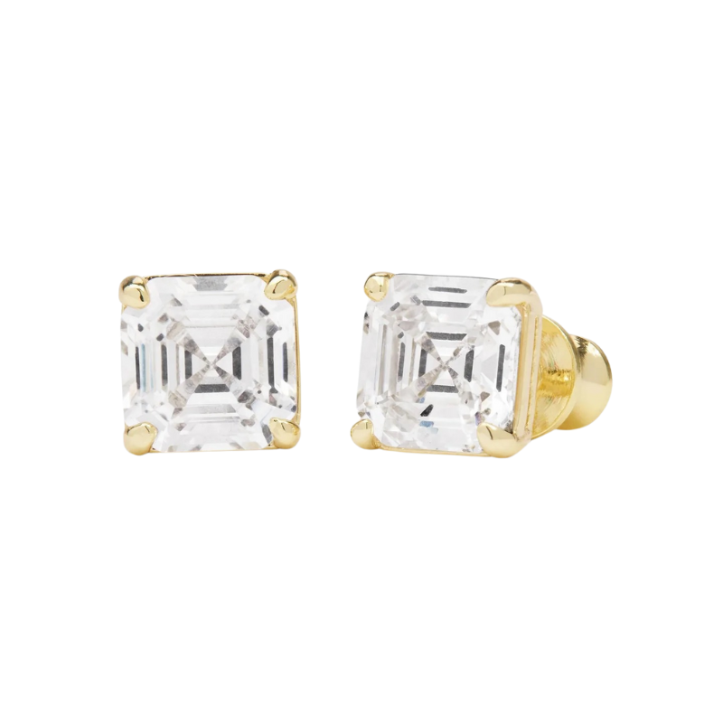 melinda maria gold queen 8mm stud earring