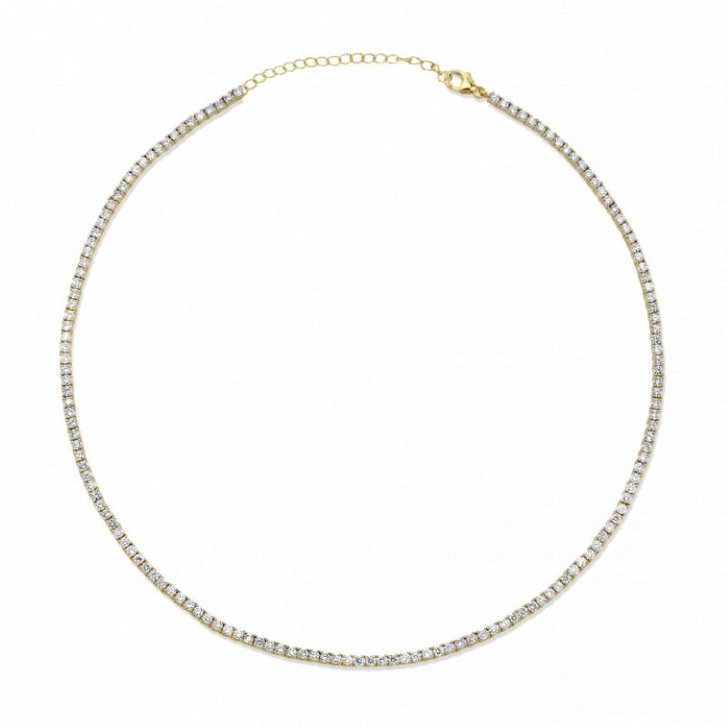 prima gold cz tennis choker
