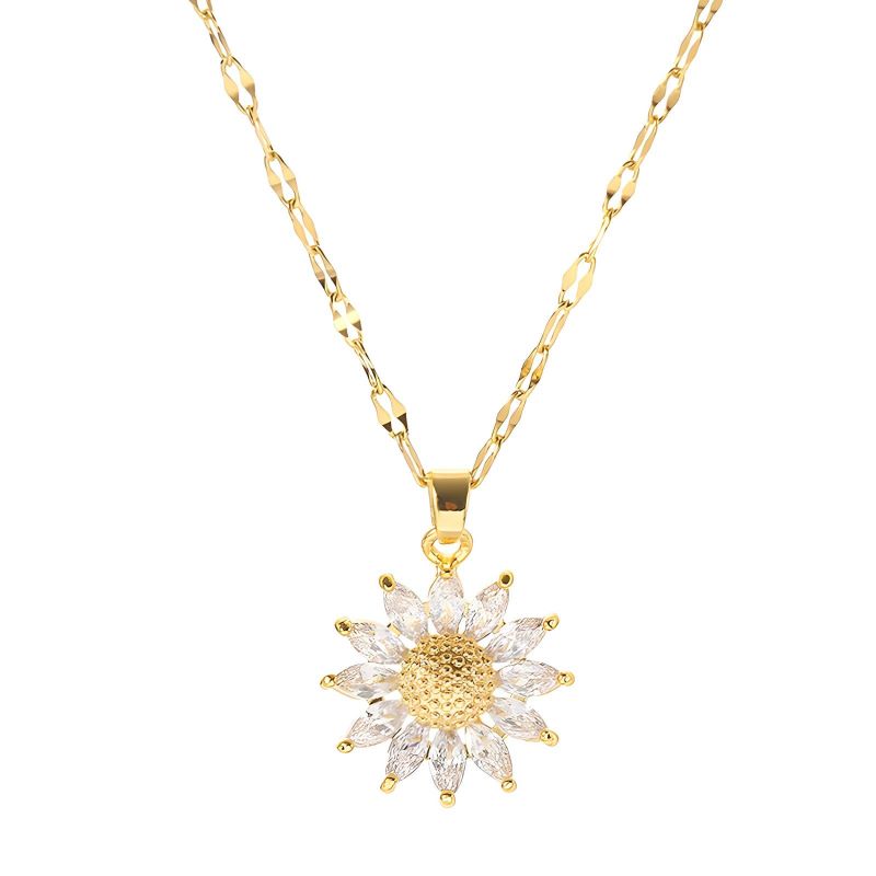 aahana forget me not gold necklace